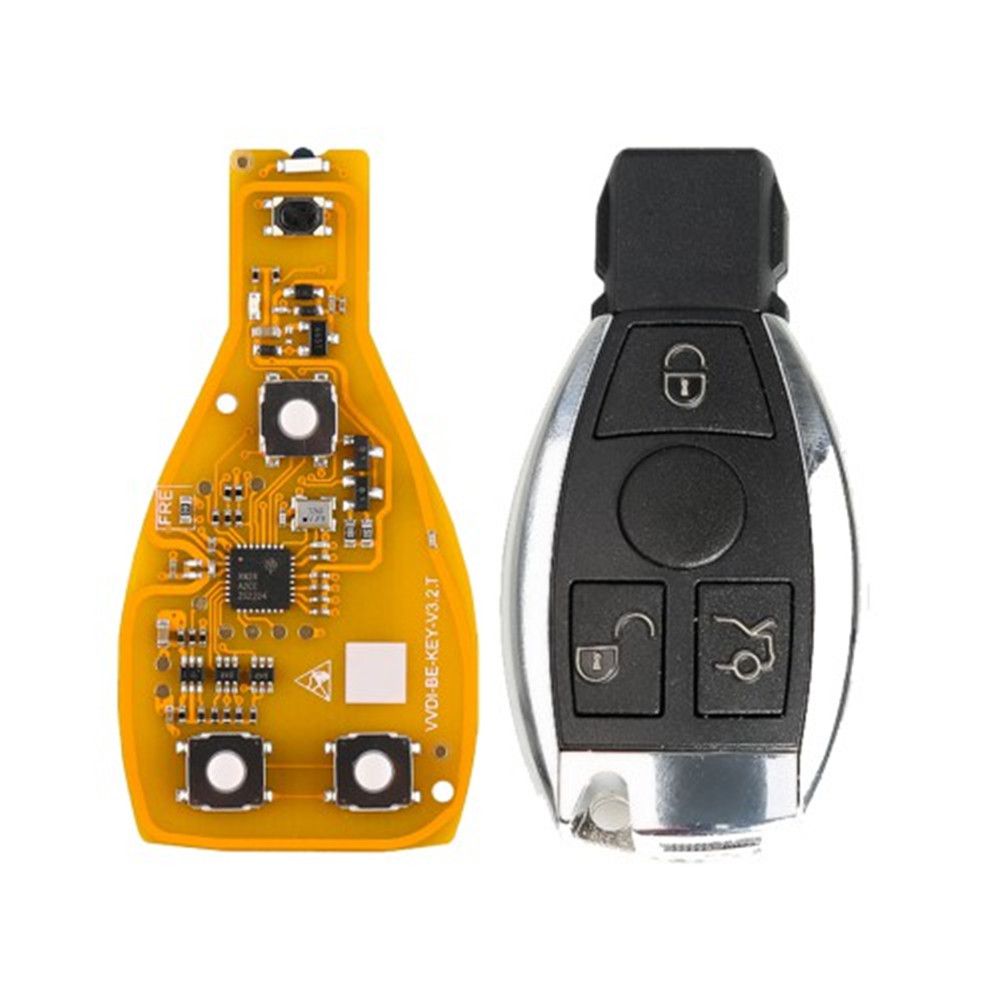 5pcs Xhorse VVDI BE key Pro Yellow Color Verion No Points with Smart Key Shell 3 Buttons for Mercedes Benz