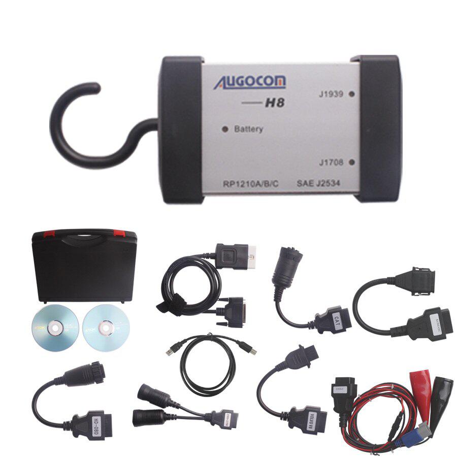 AUGOCOM H8 Truck Diagnostic Tool PC-to-Vehicle Interface Easy Portability Increases Flexibility