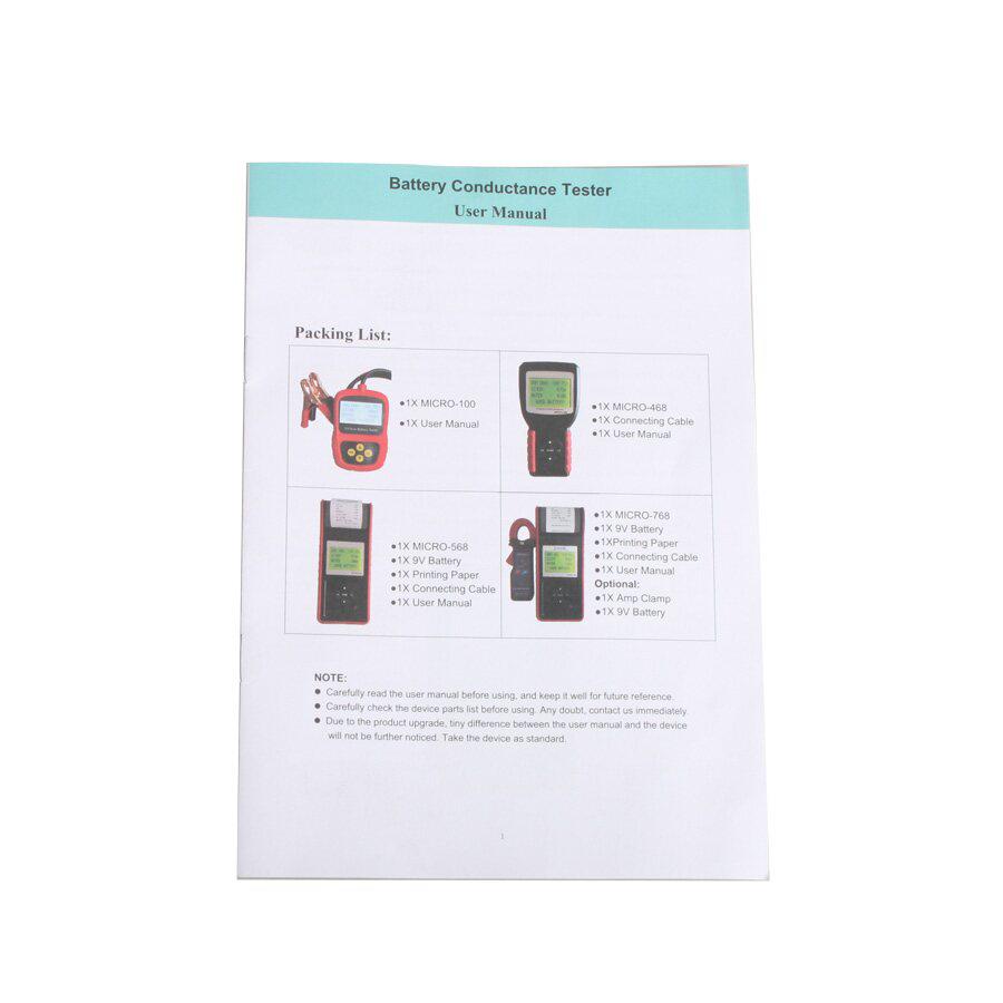 AUGOCOM MICRO-468 Battery Tester Battery Conductance & Electrical System Analyzer With One Year Warranty