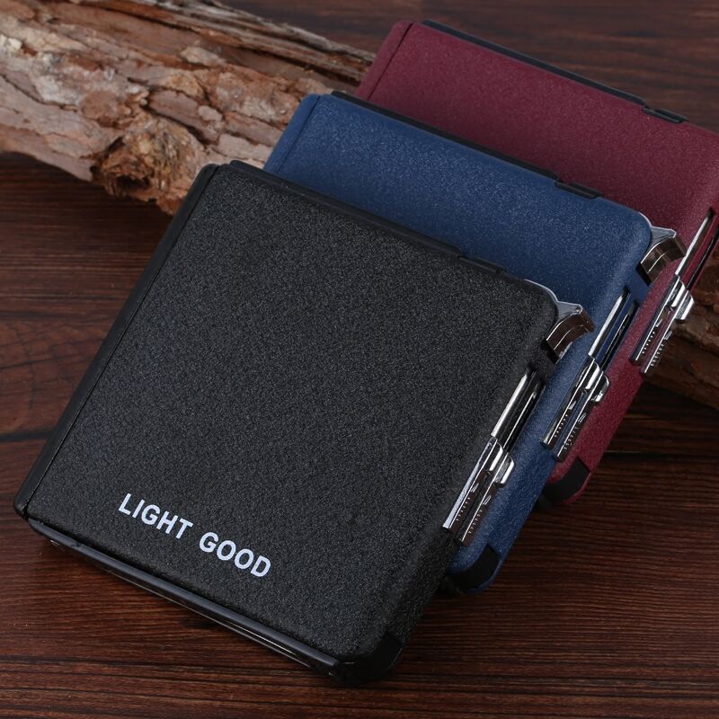 Automatic Ejection Butane Lighter Cigarette Case