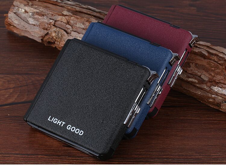 Automatic Ejection Butane Lighter Cigarette Case