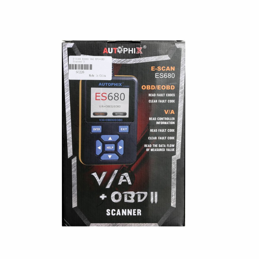 AUTOPHIX E-SCAN ES680 VAG RPO+OBD Scanner Multi Languages OBDII For VW Audi Seat Skoda Jetta Golf