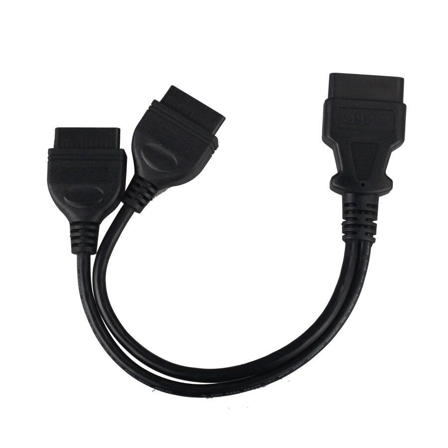 ELM327 OBD2 Extension Cable 1 Male to 2 Dual Female Converted Cable