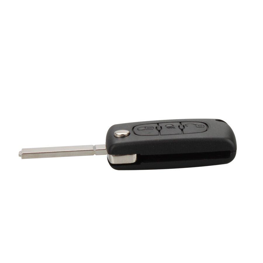 Flip Remote Key Shell For Peugeot 3 Button 5pcs/lot