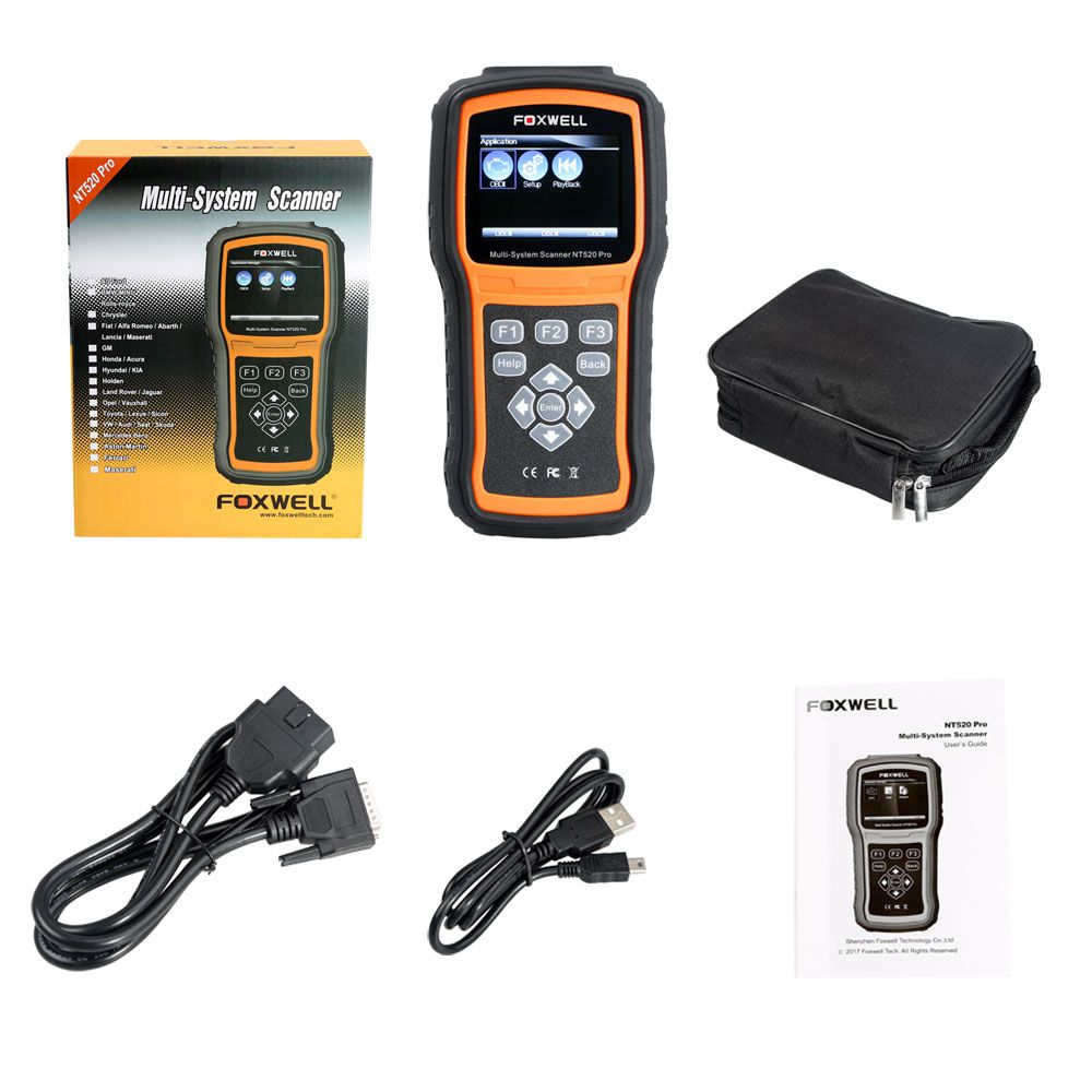 Foxwell NT520 Pro Multi-System Scanner Add Mercedes Benz Firmware Update Version of NT510 Free Update Online