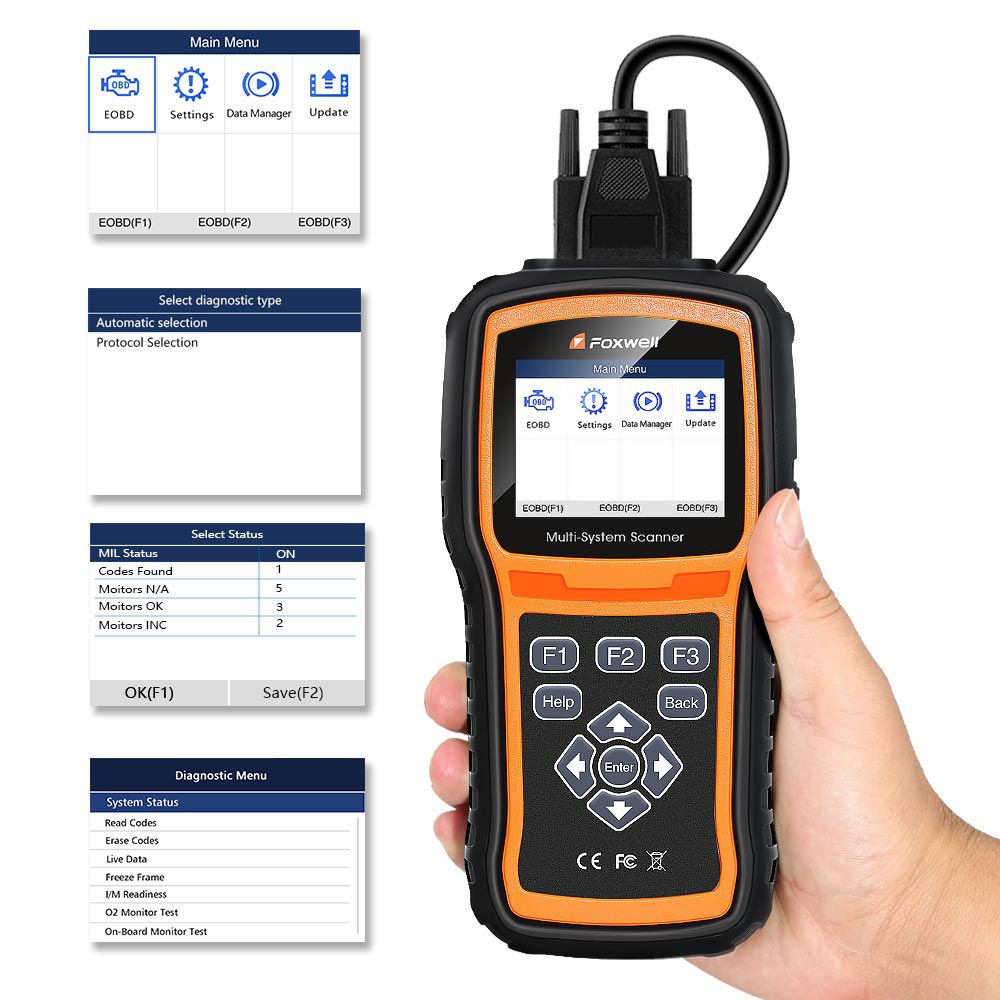 Foxwell NT530 Multi-System Scanner Support Latest BMW 2018/2019 & F Chassis Update Version of NT520