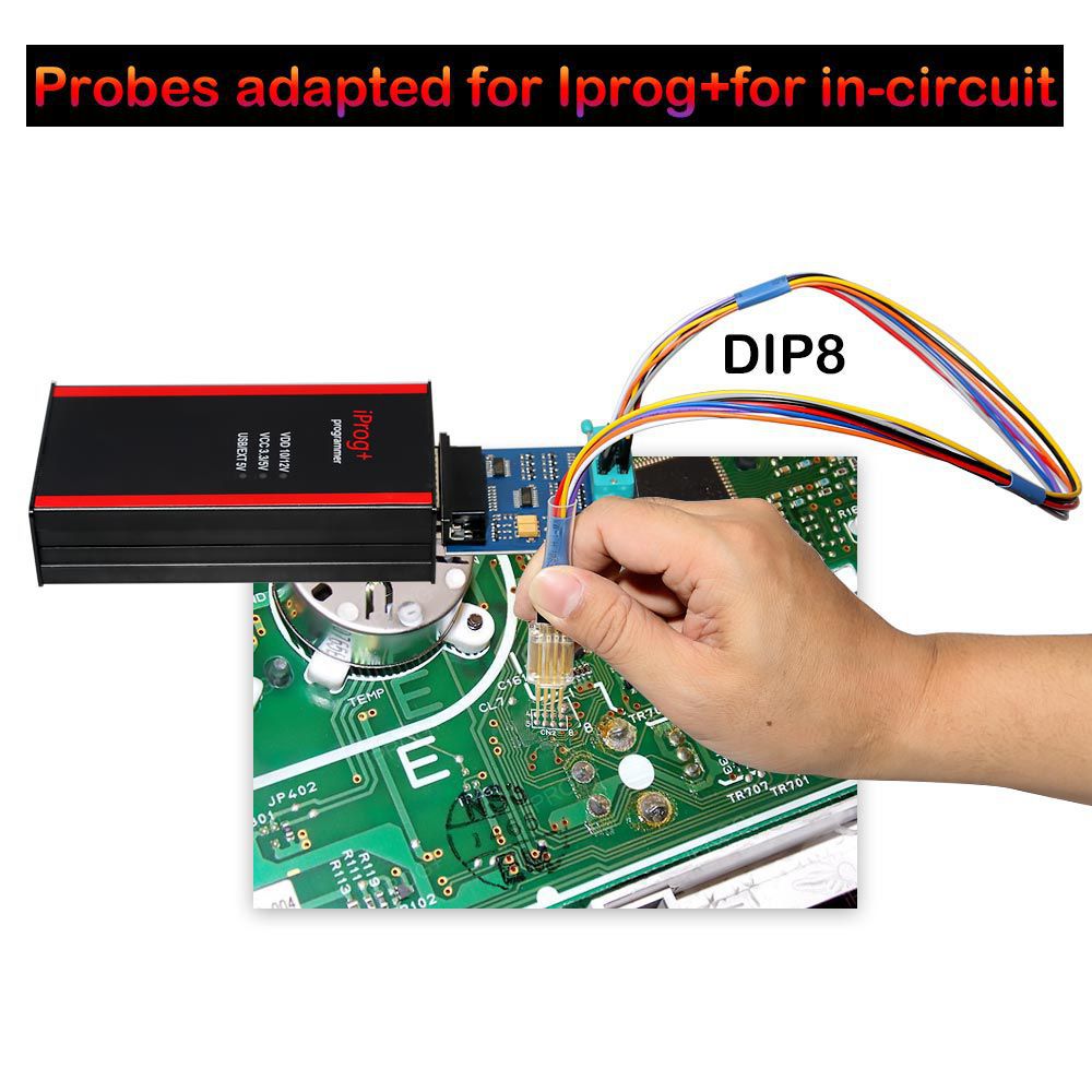V87 Iprog+ Pro Programmer with Probes Adapters for in-circuit ECU Free Shipping
