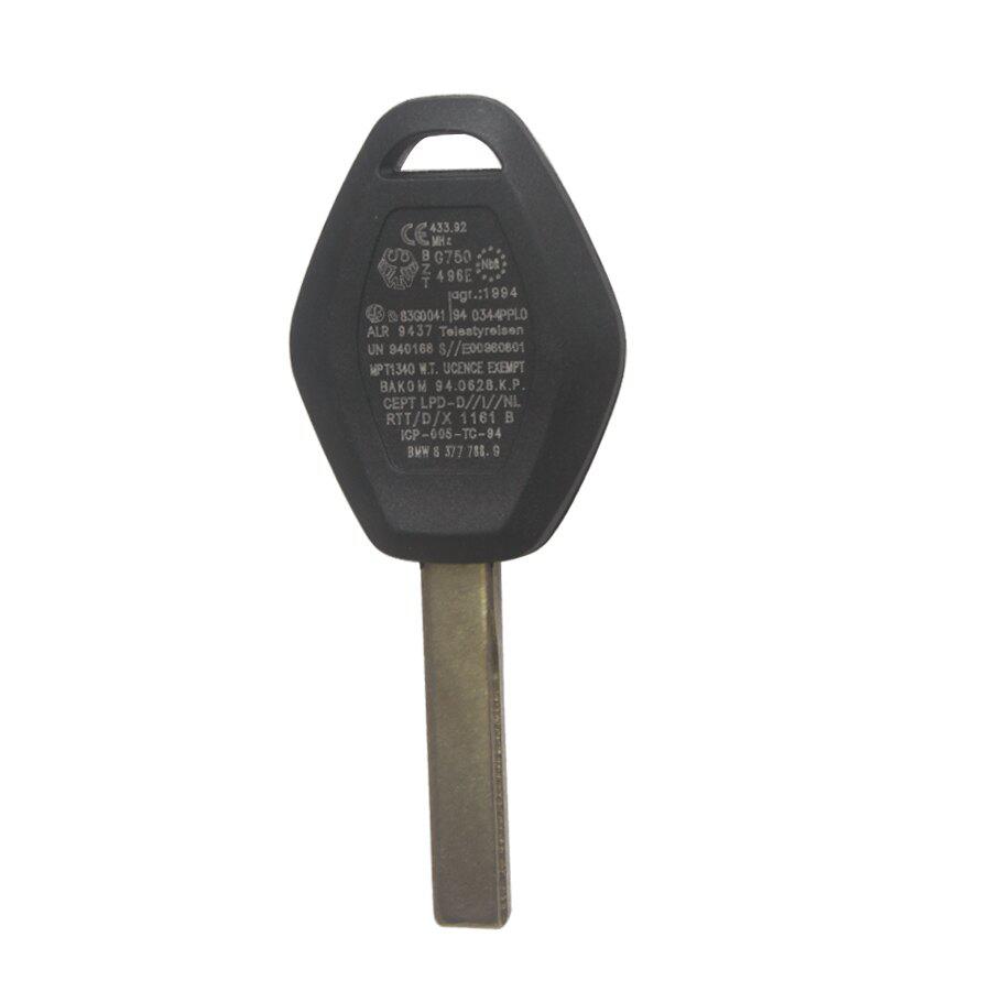 Key Shell 3 Button 2 Track  For BMW (back side with the words 433.92MHZ) 5pcs/lot