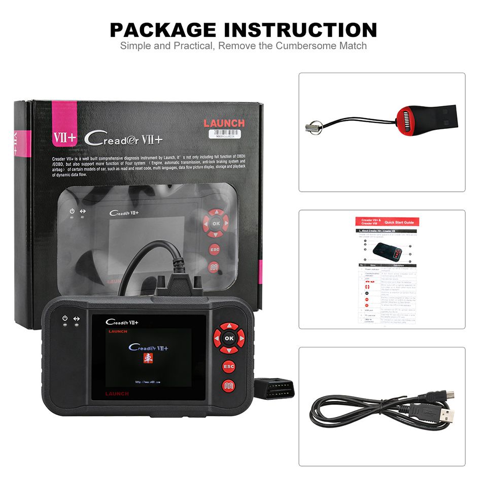 Launch X431 Creader VII+ (CRP123) Multi-Language Diagnostic Instrument