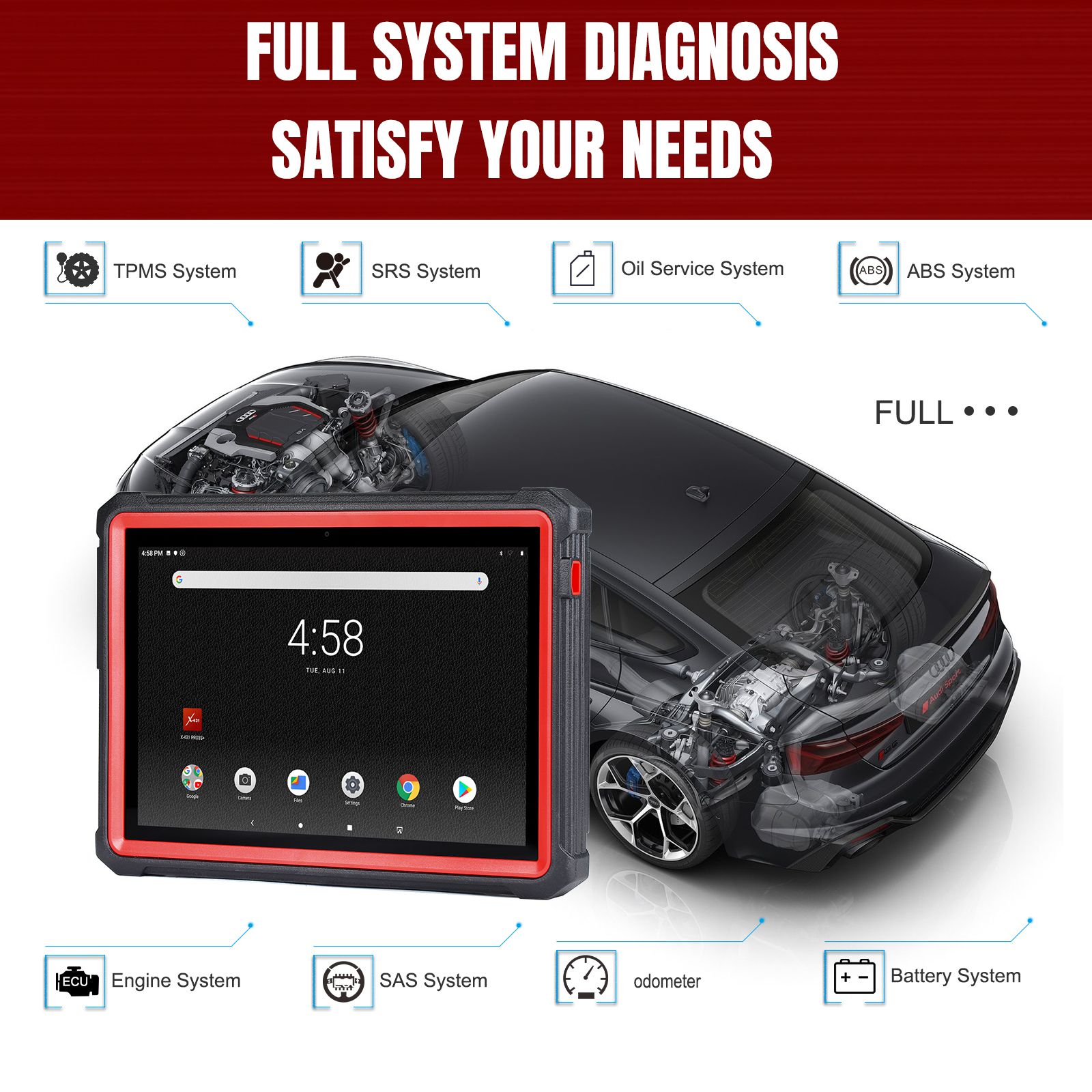 2022 Newest LAUNCH X431 PRO3S+ Bi-Directional Scan Tool with 31+ Reset Service / ECU Coding / AutoAuth FCA SGW