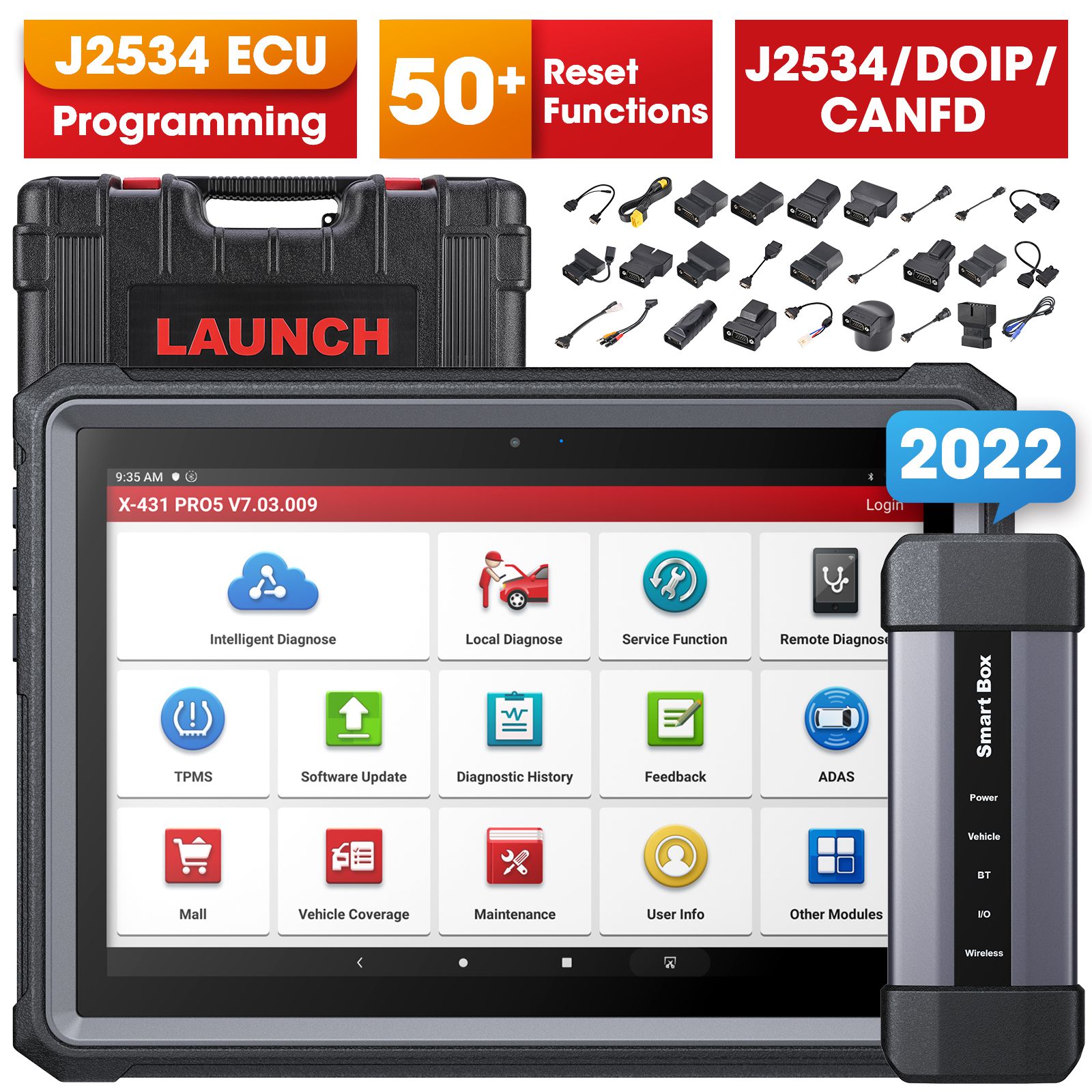 2022 Newest Launch X431 PRO5 PRO 5 Car Diagnostic Tool Full System Intelligent Scanner 2 Years Free Update