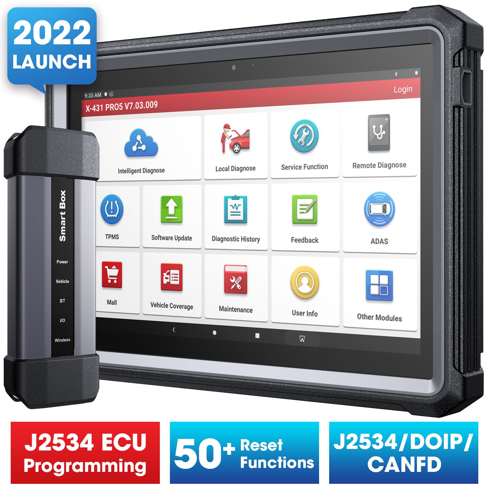 2022 Newest Launch X431 PRO5 PRO 5 Car Diagnostic Tool Full System Intelligent Scanner 2 Years Free Update