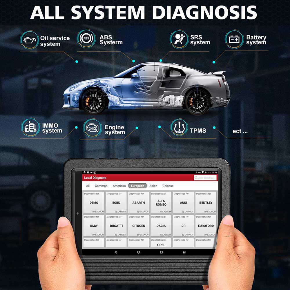2022 Launch X431 V V5.0 8inch Tablet Wifi/Bluetooth Full System Diagnostic Tool 2 Years Free Update Online
