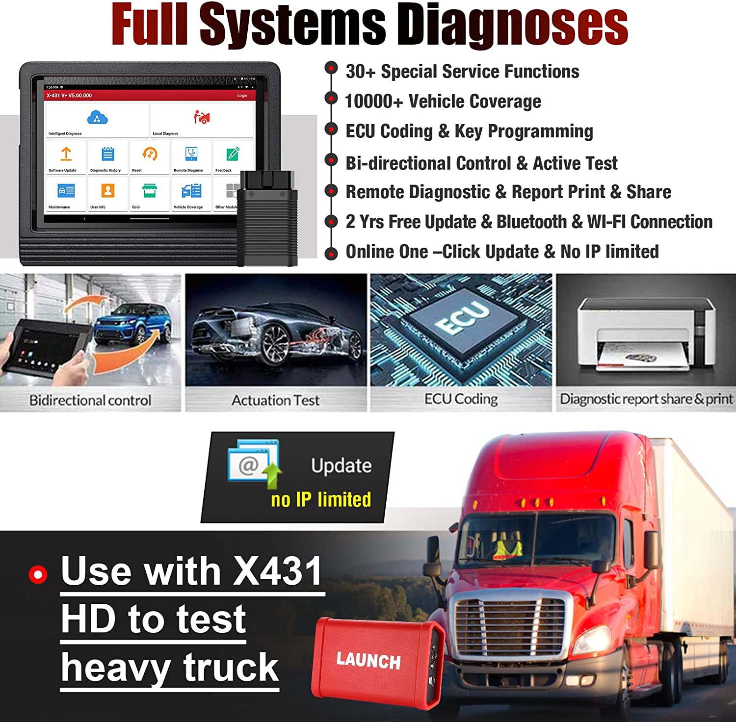 Launch X431 V plus 10" X431 V+ V4.0 OBD2 Diagnostic Scanner Automotive OBD Auto Diagnostic Tool Professional Car OBD2 Scanner