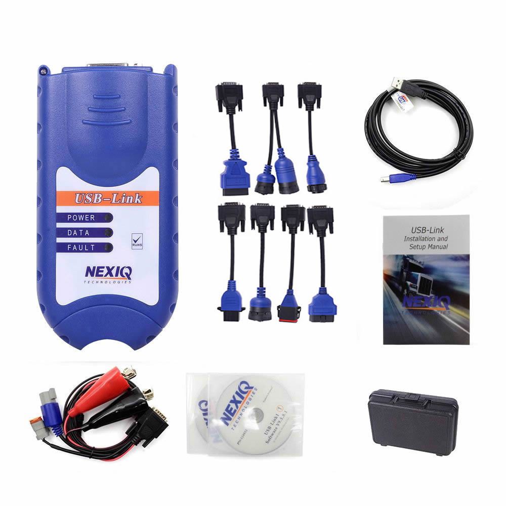 NEX-IQ USB Link + Software Diesel Truck Diagnose Interface And Software Full Set