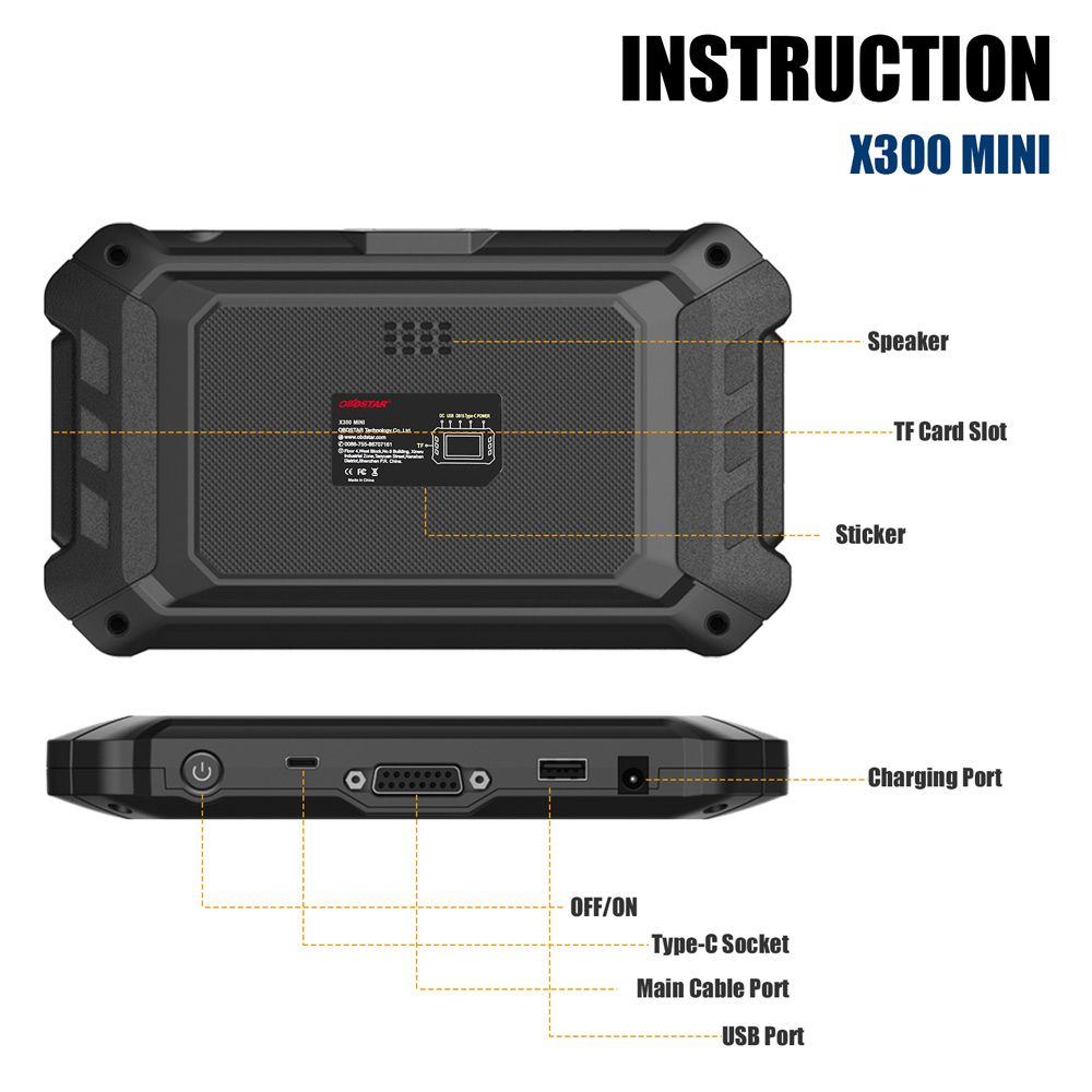 OBDSTAR X300 MINI Chrysler Jeep Dodge IMMO Key and Mileage Programmer Supports Oil Reset