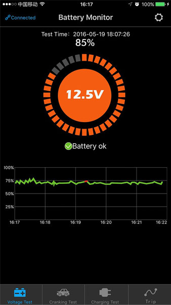 QUICKLYNKS Battery Monitor BM2​​ Bluetooth 4.0 Device Car 12V Battery Tester