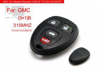 4 Button 315MHZ Remote Key for GMC 10pcs/lot