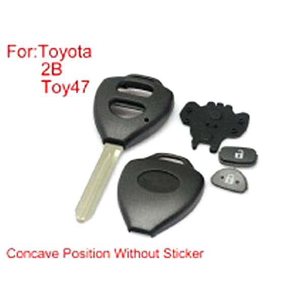 Remote Key Shell For Toyota Corolla 2 Buttons TOY47 With Concave Without Paper 10PCS/lot