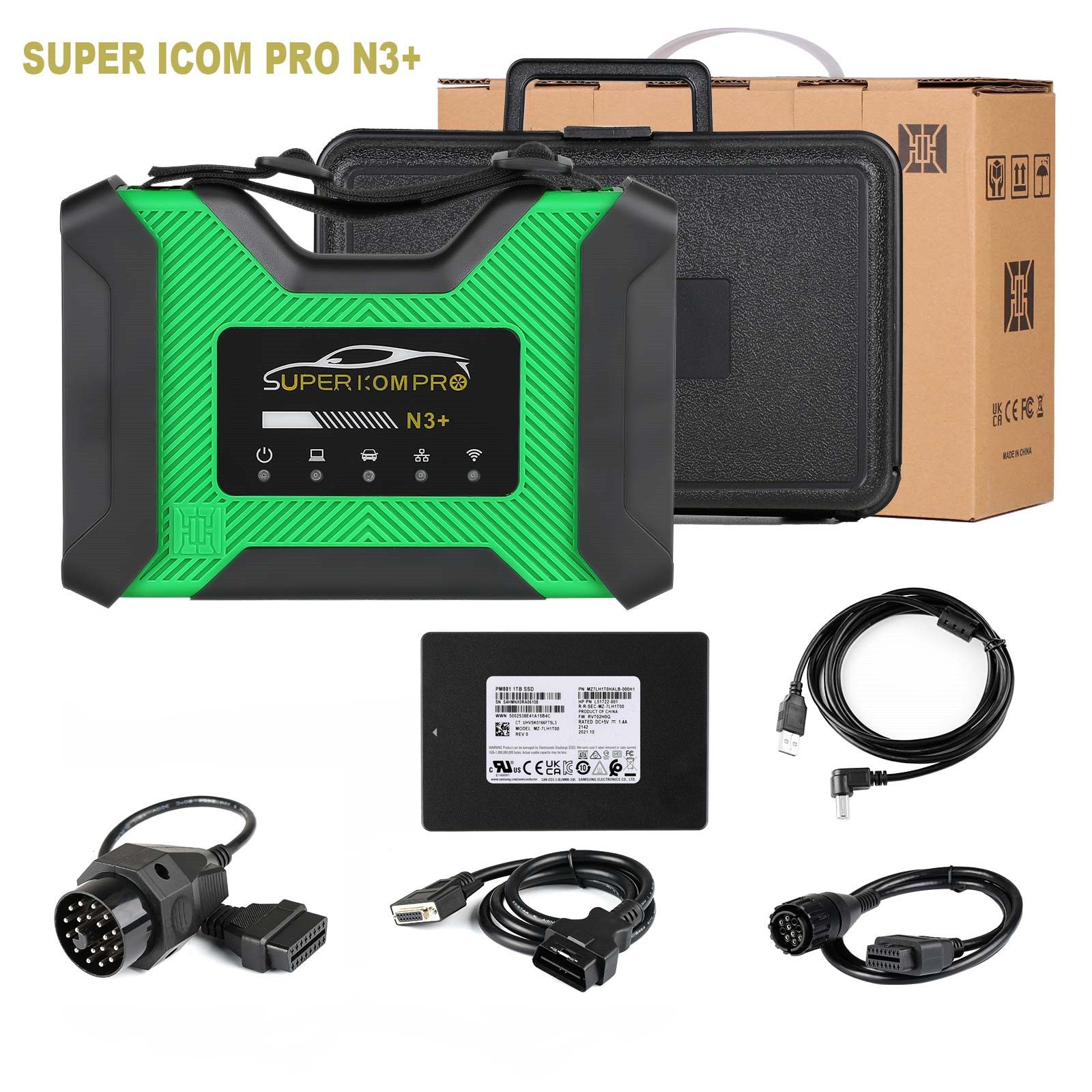 SUPER ICOM PRO N3+ BMW Full Configuration with V2023.3 BMW ICOM Software 1TB SSD ISTA-D 4.39.31 ISTA-P 3.71.0.200 with Engineers Programming Win10
