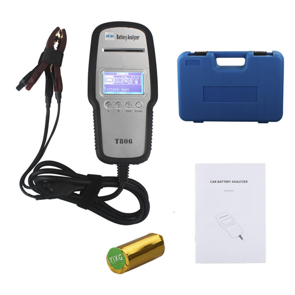 T806 Battery Tester 12V Automotive Battery Analyzer with Printer