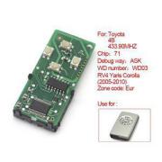 Toyota Smart Card Board 4 Buttons 433.92MHZ Number 271451-5290-Eur