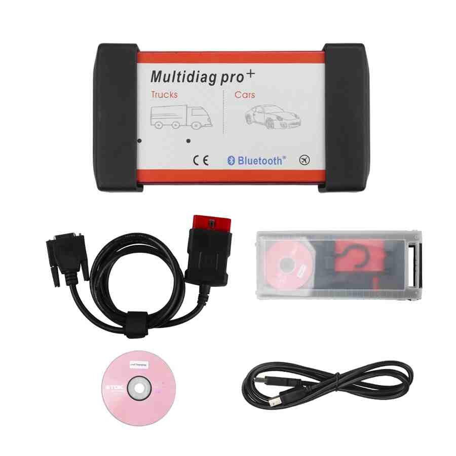 V2016R1 New Design Multidiag Pro CDP+ For Cars/Trucks And OBD2 With Bluetooth and 4GB Card Plus Car Cables Support  Win8