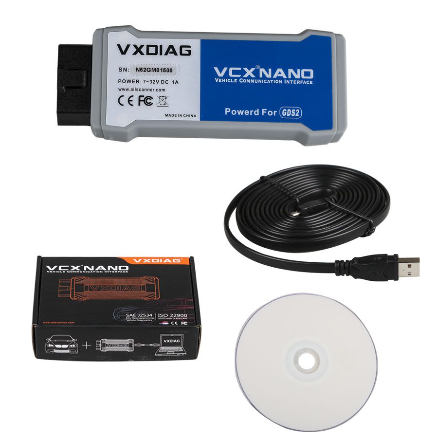 USB Version VXDIAG VCX NANO for GM/OPEL GDS2 V2021.4 Tech2WIN 16.02.24 Diagnostic Tool
