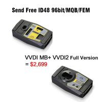 Xhorse VVDI MB Tool + VVDI2 Full Version including OBD48 + 96bit 48 Clone + MQB + BMW FEM/BDC Free Shipping by DHL