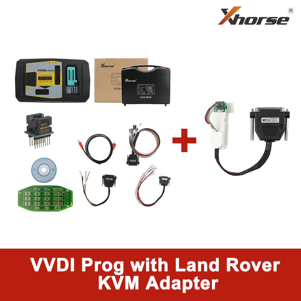 Original Xhorse VVDI PROG Programmer with Land Rover KVM Adapter without Soldering