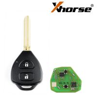 Xhorse XKTO05EN Wire Remote Key Toyota Flat 2 Buttons Triangle English Version 5pcs/lot