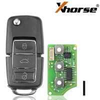 Xhorse XKB506EN Wire Remote Key VW B5 Flip 3 Buttons Extreme Black English Version 10pcs/lot