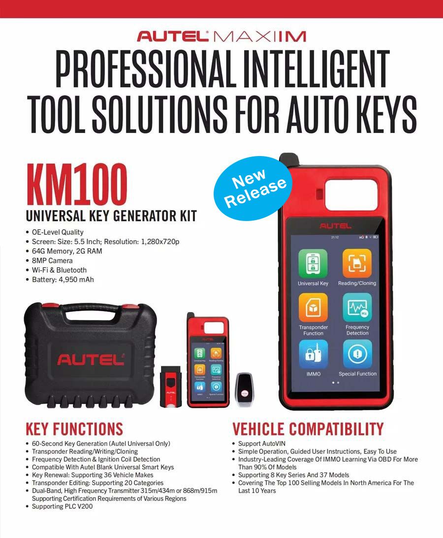  Autel MaxiIM KM100 Universal Key Generator Kit