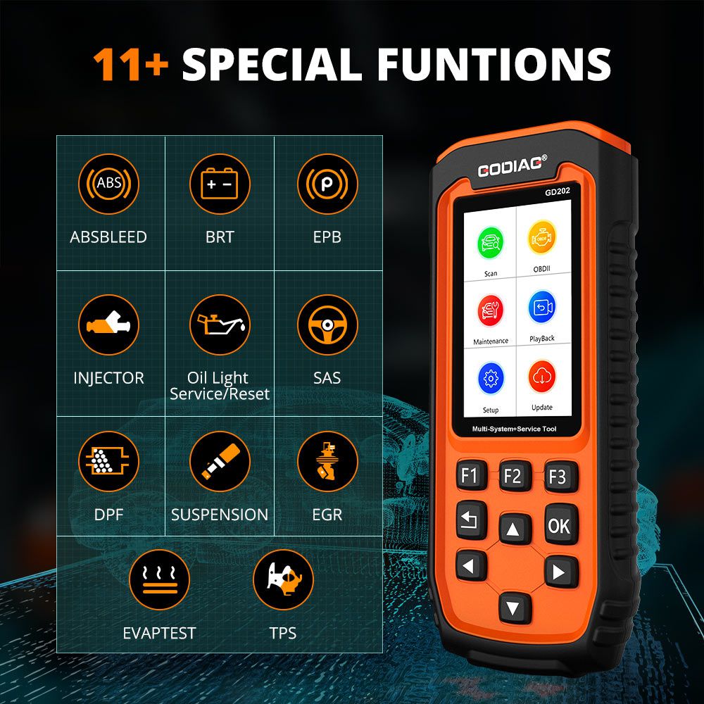 GODIAG GD202 Engine ABS SRS Transmission 4 System Scan Tool 