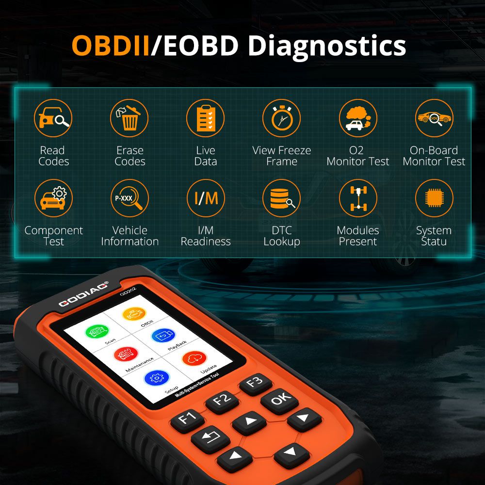 GODIAG GD202 Engine ABS SRS Transmission 4 System Scan Tool 