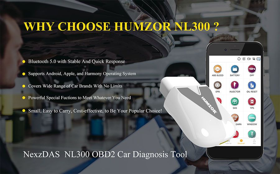 Humzor NEXZSCAN NL300 Car Diagnostic Scanner 