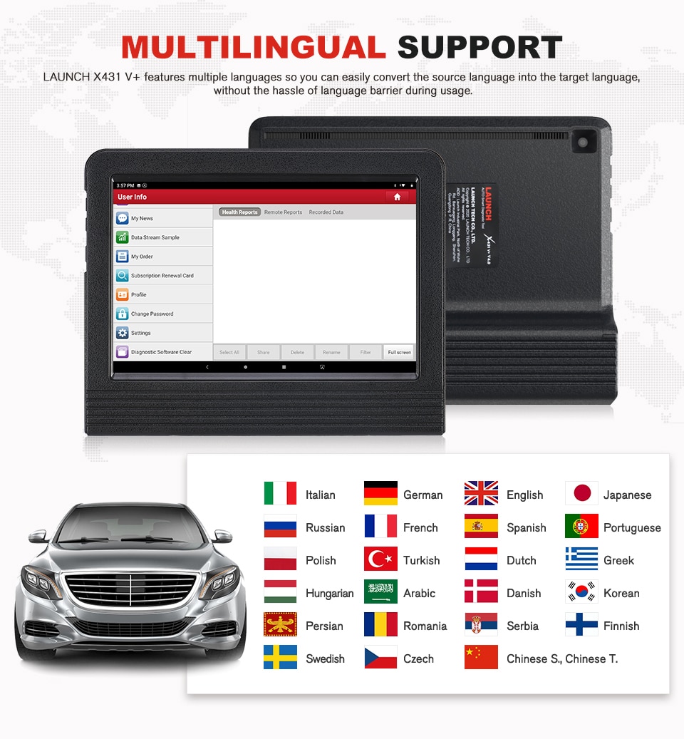 launch x431 v plus wifi bluetooth scanner