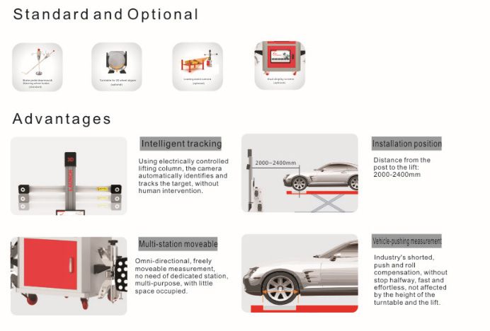 Original LAUNCH X831S+ X831Plus 3D 4-Post Car Alignment Lifts Platform