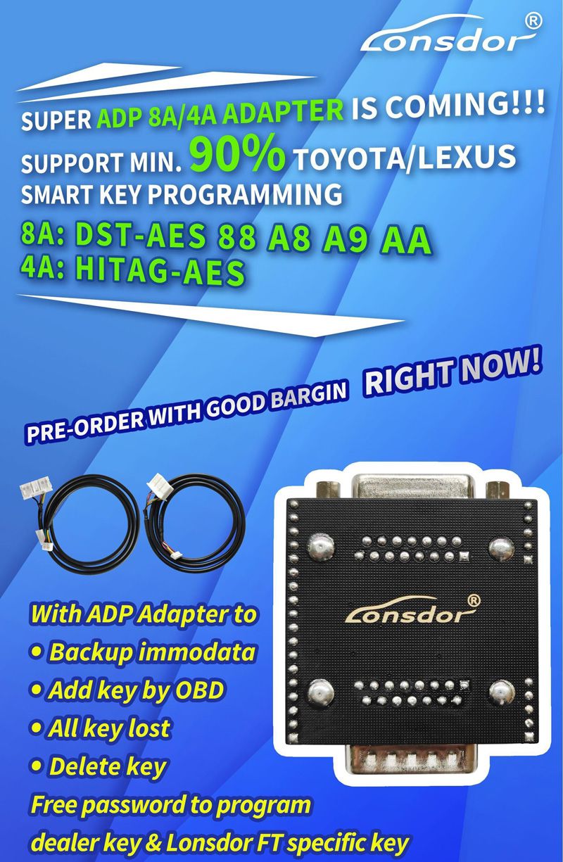 Lonsdor Super ADP 8A/4A Adapter for Toyota Lexus 