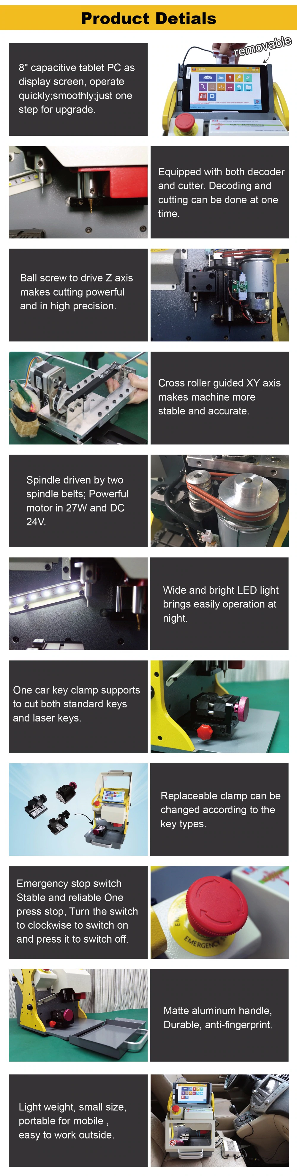 SEC-E9 Key Cutting Machine Product Details: