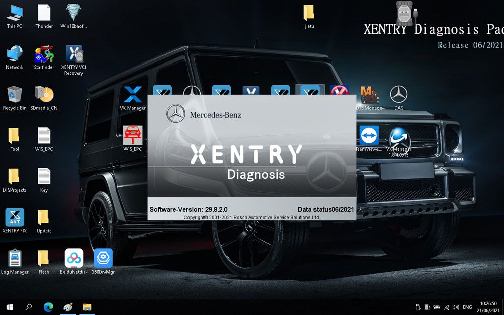 V2021.6 Software SSD with Keygen for VXDIAG Benz Star C6 OEM Xentry Diagnostic VCI 500GB