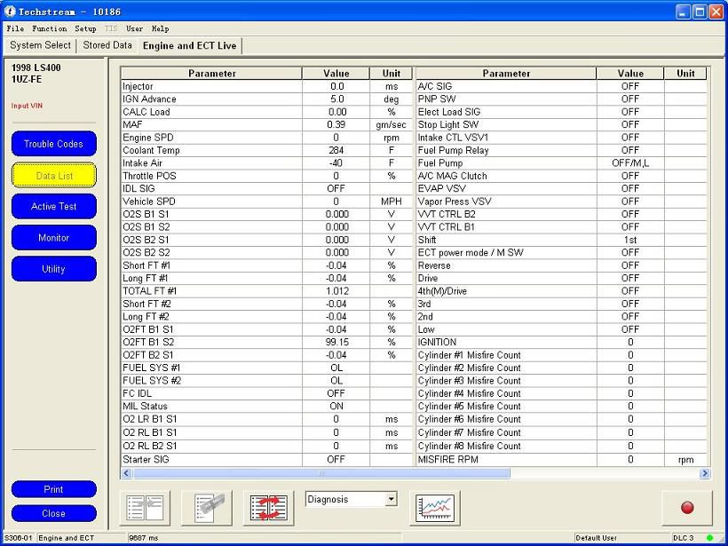 Toyota Diagnostic Cable Software Display 3