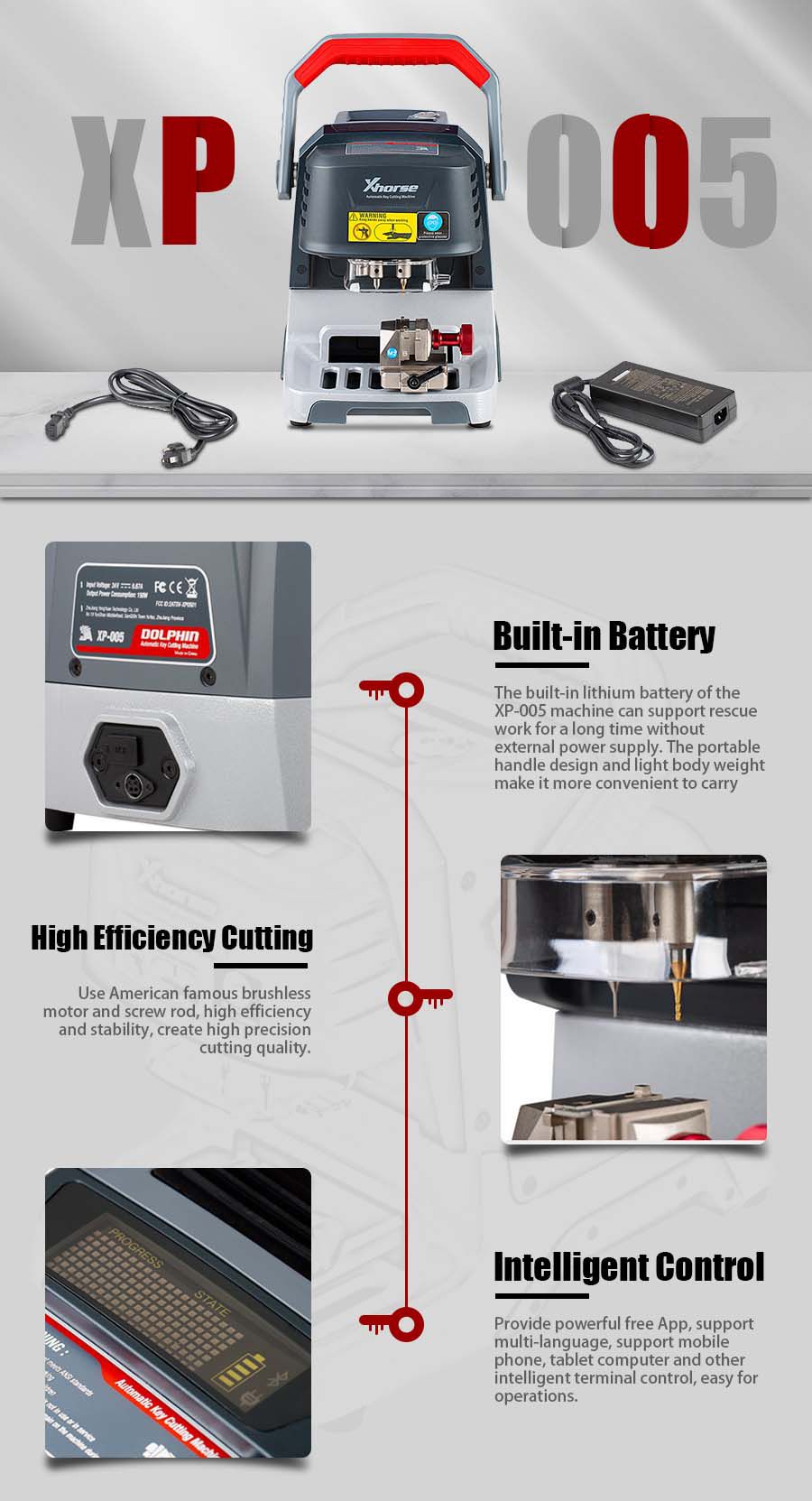 Xhorse Dolphin XP-005 XP005 XP0501EN Key Cutting Machine 