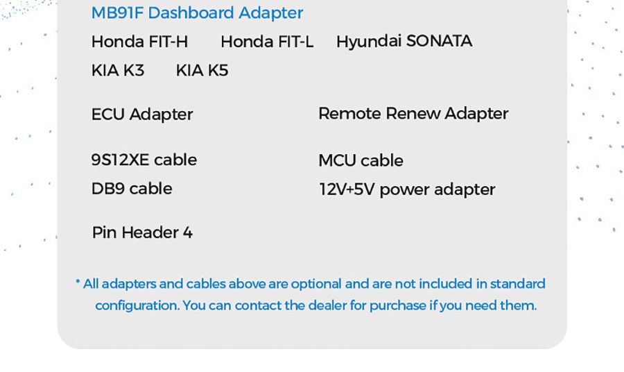 XHORSE MINI PROG dashboard adapter