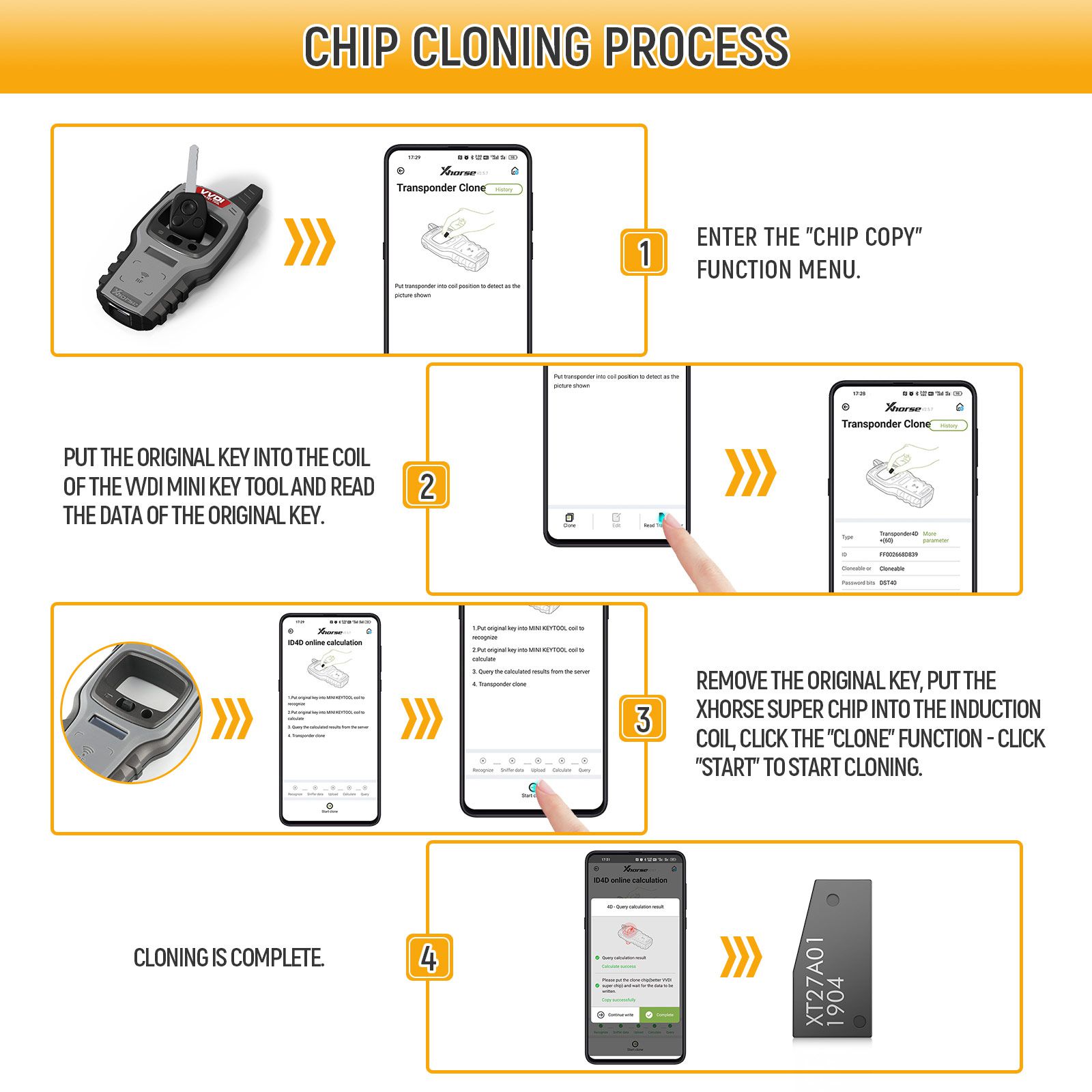 Xhorse VVDI Super Chip Cloning Process